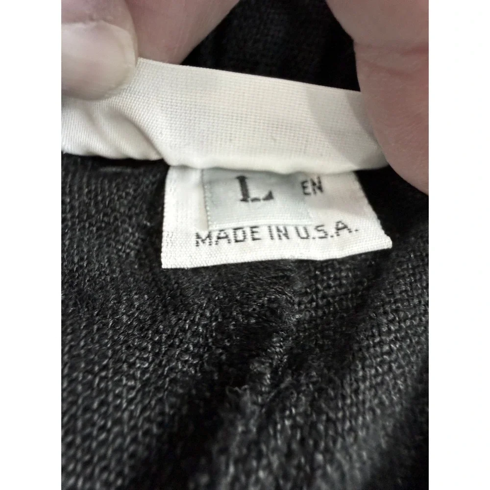 Bryn Walker Black Linen Wide Leg Cropped Pants Ankle Pockets Button Detail L USA - Picture 5 of 15